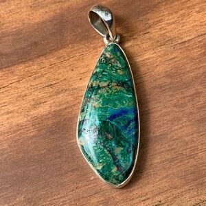 Malachite azurite pendant
